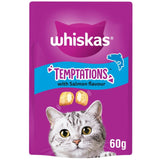 Whiskas Temptations Adult Salmon Cat Treat Biscuits 60g