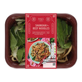 M&S Shanghai beef udon noodles 400g, imported from the UK