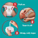 Pampers Baby-Dry Nappy Pants Size 3 (6-11kg), imported from the UK