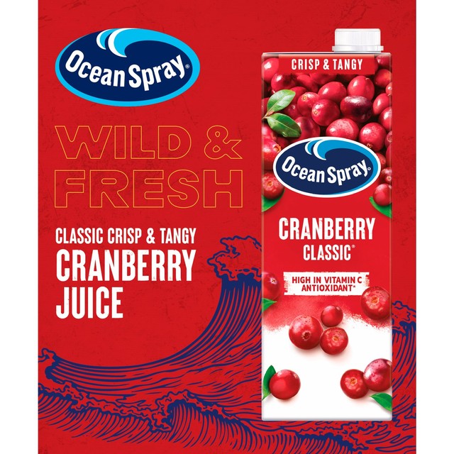 Ocean Spray Cranberry Classic juice drink 1L, imported from the UK
