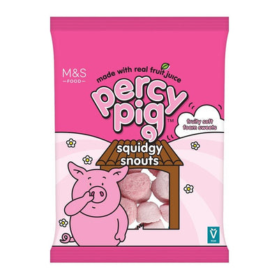 M&S Percy Pig Squidgy Snouts Soft Foam Sweets 170g