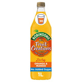 Robinsons Orange & Mango No Added Sugar Squash 1L, imported from the UK