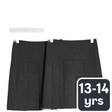 M&S Grey Pleated School Skirt 13-14 Years 2-Pack