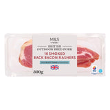 M&S British Outdoor Bred Smoked Back Bacon Rashers 300g