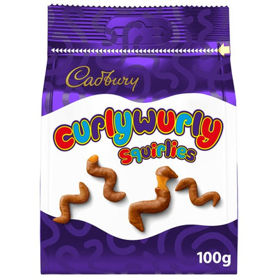 Cadbury Curly Wurly Squirlies Milk Chocolate with Caramel Centre 100g