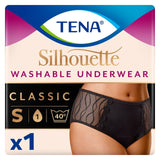 TENA Lady Silhouette Washable Incontinence Underwear Black for Light Incontinence Size S