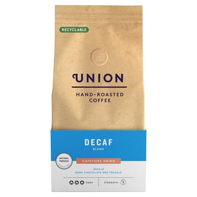 Union Hand-Roasted Decaf Cafetiere Grind Ground Coffee 200g