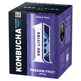 One Living Passionfruit Sugar Free Kombucha 4x250ml