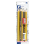 Staedtler Noris HB Pencils Eraser Sharpener Set 10 pack (British brand)
