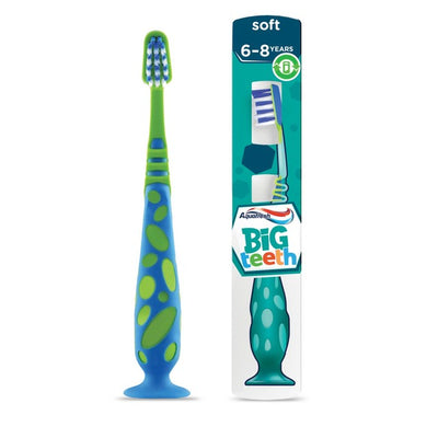 Aquafresh Big Teeth Kids Toothbrush for Ages 6-8 with Soft Bristles