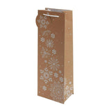 Sainsburys Home Snowflake Kraft Bottle Bag