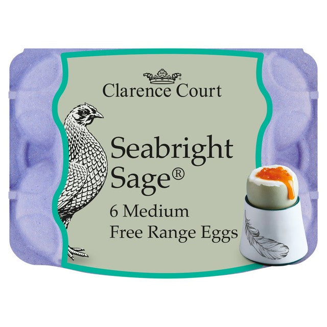 Clarence Court Seabright Sage Eggs 6 pack - British product