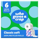Who Gives a Crap Classic Soft Mega Rolls Recycled Toilet Paper 6 Pack