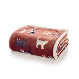 Deyongs Mixed Kitty Brick Flannel Sherpa Throw 140 x 180cm