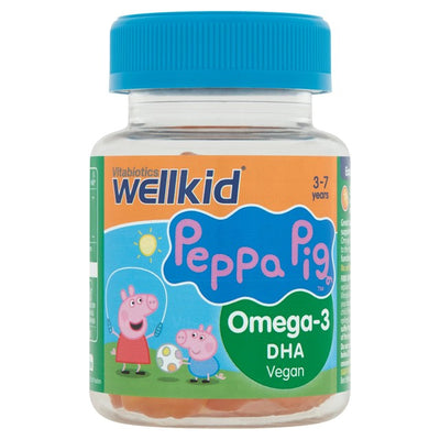 Vitabiotics WellKid Orange Vegan Peppa Pig Omega-3 DHA Jellies Children's Supplement 30 Jellies