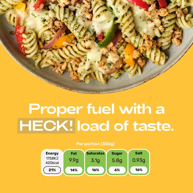 GSN Pesto Protein Pasta with HECK! frozen meal 350g - British product