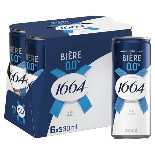 Kronenbourg 1664 Biere 0.0 alcohol-free lager in 330ml cans, UK version