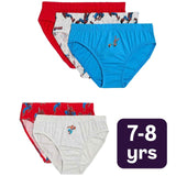 M&S Pure Cotton Spider-Man Briefs 5-Pack 7-8 Years Multi