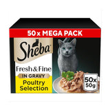 Sheba Fresh & Fine Wet Cat Food Pouches Poultry Collection in Gravy