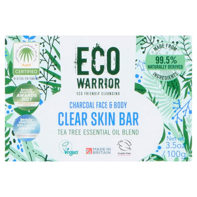 Little Soap Company Eco Warrior Clear Skin Bar Charcoal Soap Bar 100g