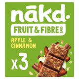 Nakd Fruit & Fibre Apple & Cinnamon Cereal Bars 3 x 44g