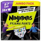 Pampers Ninjamas Pyjama Pants Boys 4-7 Years 16 Pack, imported from the UK