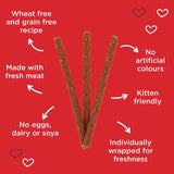 Webbox cat treat sticks with beef and rabbit 30g (British brand)