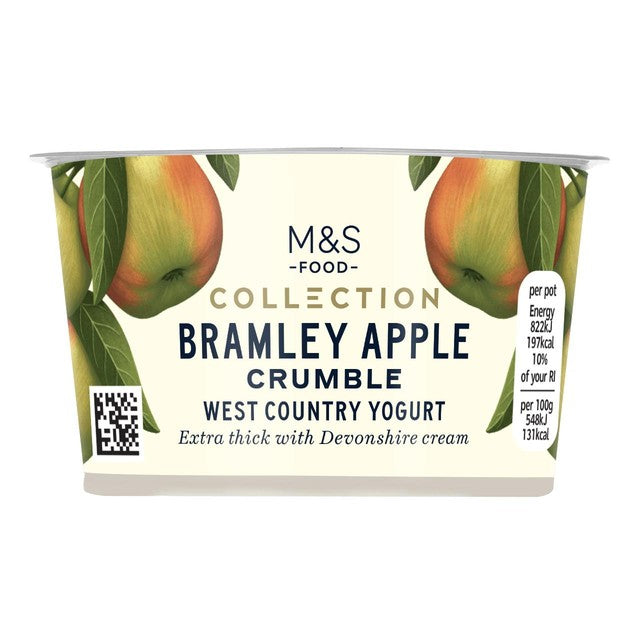 M&S Bramley Apple Crumble Yogurt 150g, imported from the UK