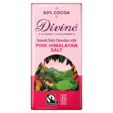 Divine 60% Dark Chocolate Pink Himalayan Salt Dark Chocolate Bar 90g
