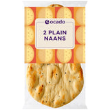 Ocado Plain Naan Bread 2 Pack