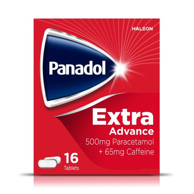 Panadol Extra Advance 500mg Paracétamol Caféine Comprimés Anti-douleur 16 Comprimés