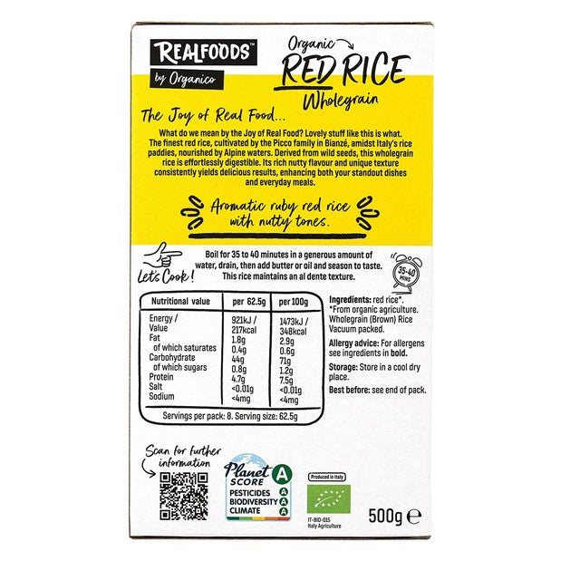Realfoods Organic Red Wholegrain Rice