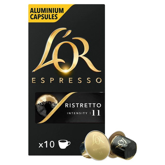L'OR Ristretto coffee pods intensity 11 x10, UK version