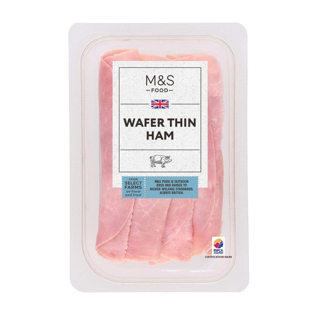 M&S wafer thin ham 125g, imported from the UK
