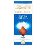 Lindt Excellence Extra Creamy Milk Chocolate Bar 100g