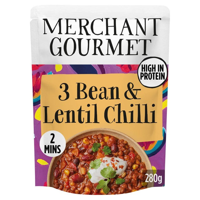 Merchant Gourmet 3 Bean & Lentil Chilli 280g - British product