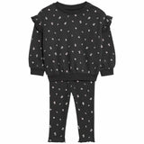 M&S Floral Sweat Outfit Grey 6-9 Months, imported from the UK
