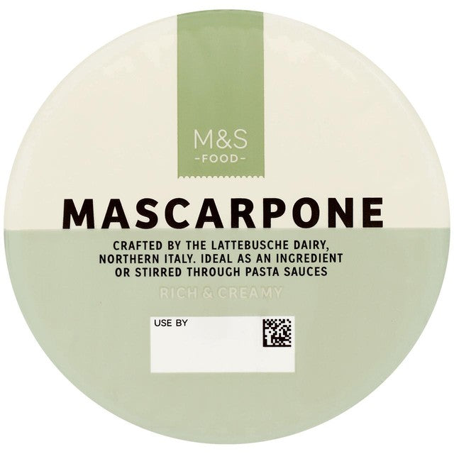 M&S Mascarpone cheese 250g, imported from the UK