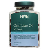 Holland & Barrett Cod Liver Oil 510mg + Glucosamine Joint Health Capsules 60 Capsules