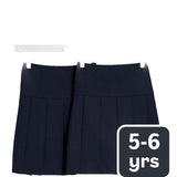 M&S 2-Pack Pleated School Skirt Navy 5-6 Years