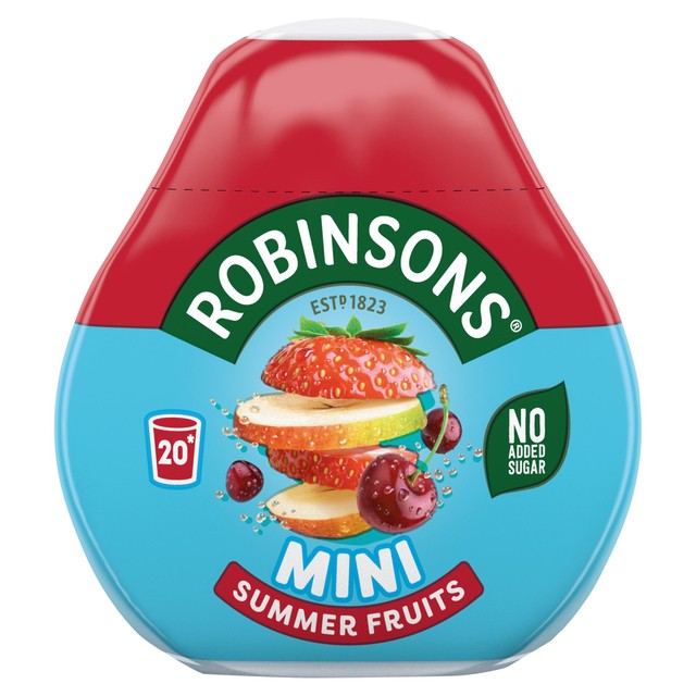 Robinsons Summer Fruits No Added Sugar Squash 66ml, imported from the UK
