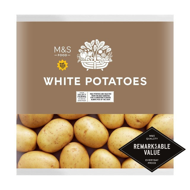 M&S white potatoes 2kg, imported from the UK