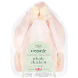 M&S Organic Free Range Whole Chicken 1.8kg, imported from the UK