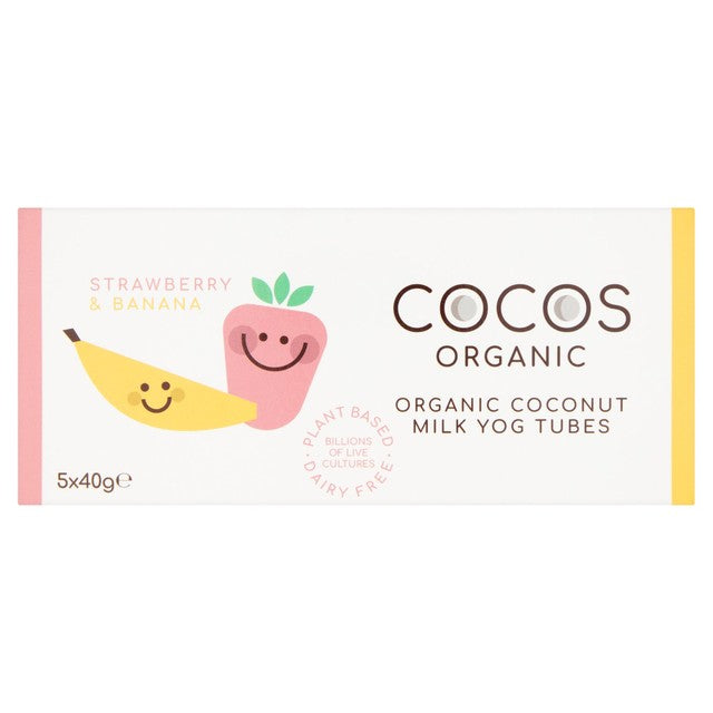 COCOS organic coconut yoghurt tubes 5 x 40g - British product