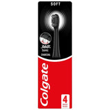Colgate 360 Sonic Charcoal Soft Battery Toothbrush Heads Pack of 4