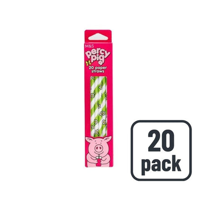 Pailles en papier M&S Percy Pig, lot de 20
