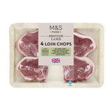 M&S 4 British lamb loin chops 360g, imported from the UK