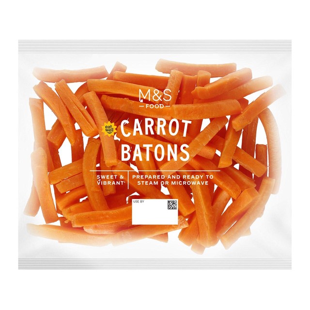M&S Carrot Batons 400g, imported from the UK