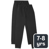 M&S Kids' Cotton-Rich Unisex Regular Fit Joggers Black 7-8 Years