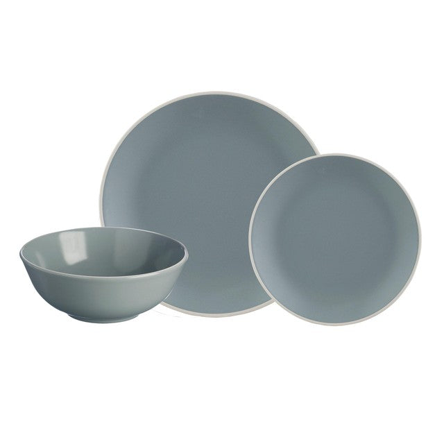 Mason Cash Grey 12 piece stoneware dinner set, imported from the UK
